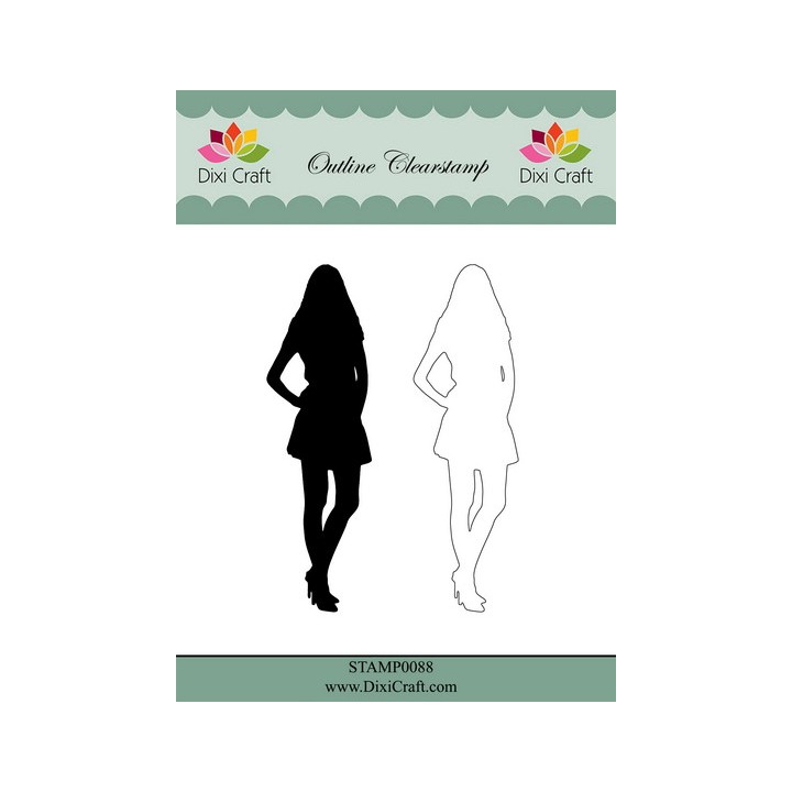 (STAMP0088)Dixi Outline Clear Stamp girl