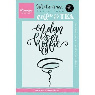 (KJ1711)Clear stamp Quote - En dan is er koffie