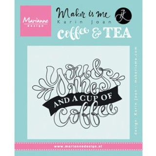 (KJ1709)Clear stamp Quote - You & Me and a cup of coffee
