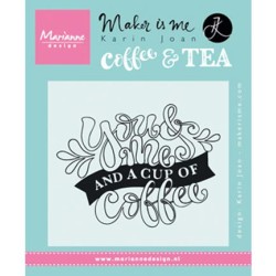 (KJ1709)Clear stamp Quote - You & Me and a cup of coffee