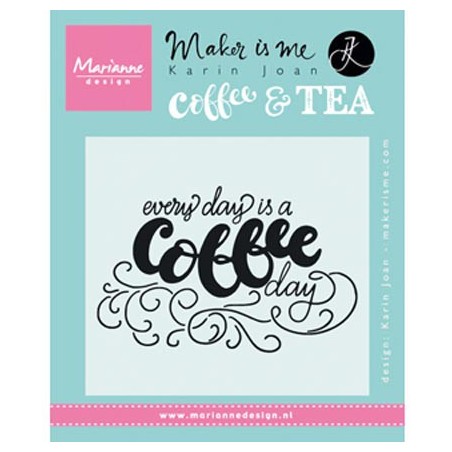 (KJ1708)Clear stamp Quote - Every day is a coffee day
