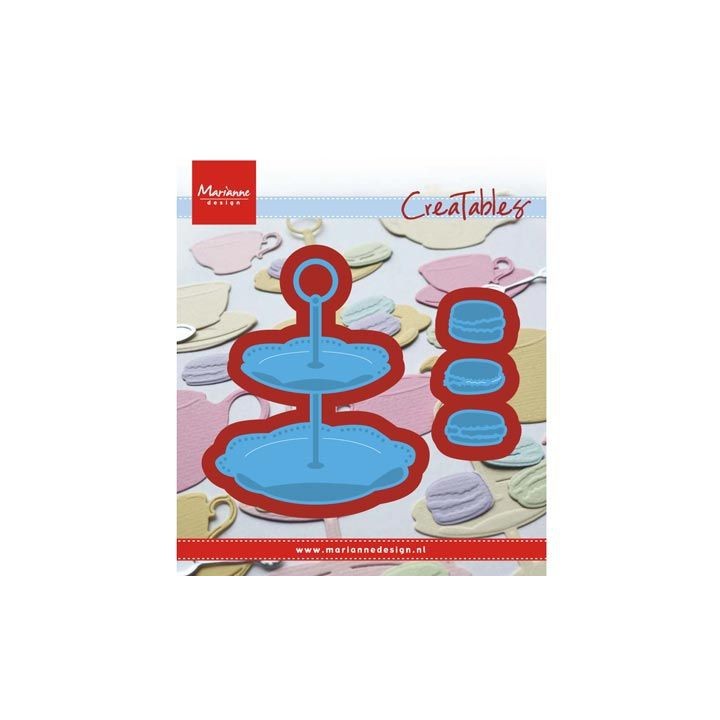 (LR0463)Creatables stencil Tiered tray & macarons