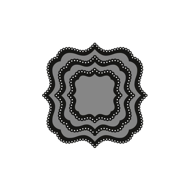 (CR1404)Craftables stencil Basic die: Classic square