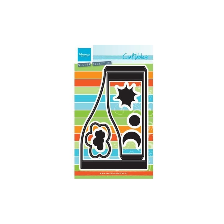 (CR1402)Craftables stencil Bendy card
