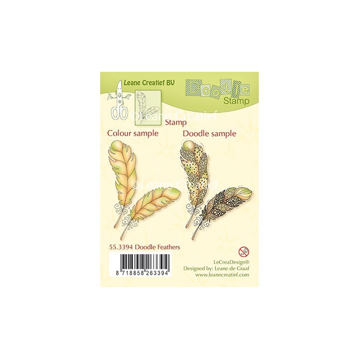(55.3394)Doodle stamp Feathers