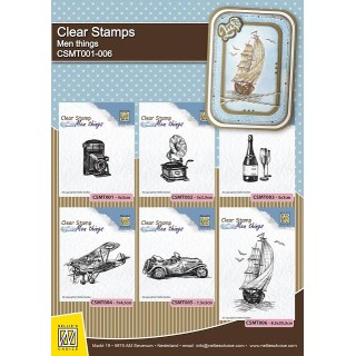 (CSMT006)Nellie's Choice Clear Stamp Sailing boat