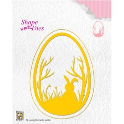 (SD125)Nellie's Shape Dies Text Easter Egg