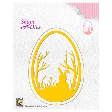 (SD125)Nellie's Shape Dies Text Easter Egg