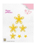 (SD126)Nellie's Shape Dies Text Flowers-3