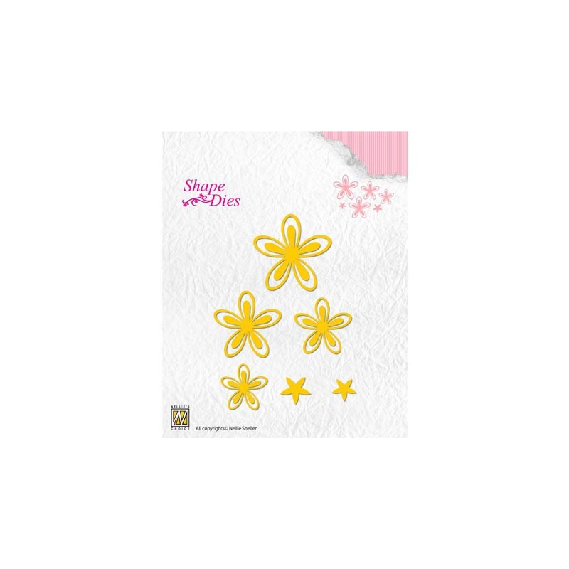 (SD126)Nellie's Shape Dies Text Flowers-3