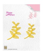 (SD127)Nellie's Shape Dies Text Leaves-2