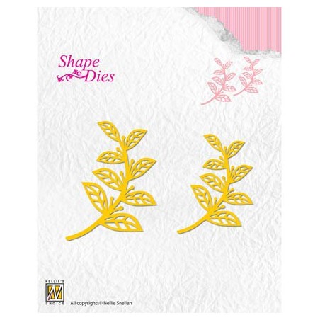 (SD127)Nellie's Shape Dies Text Leaves-2