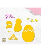(SD128)Nellie's Shape Dies Build-up chicken & egg