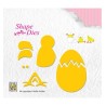(SD128)Nellie's Shape Dies Build-up chicken & egg