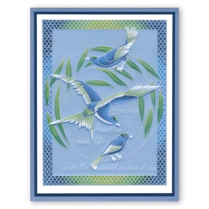 (GRO-BI-40569-03)Groovi Plate A5 Feathered Friends
