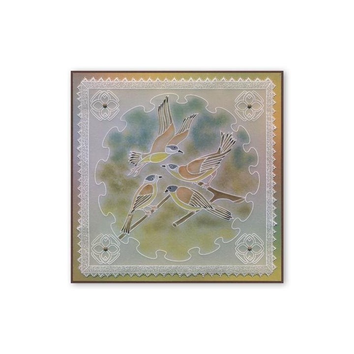 (GRO-BI-40569-03)Groovi Plate A5 Feathered Friends
