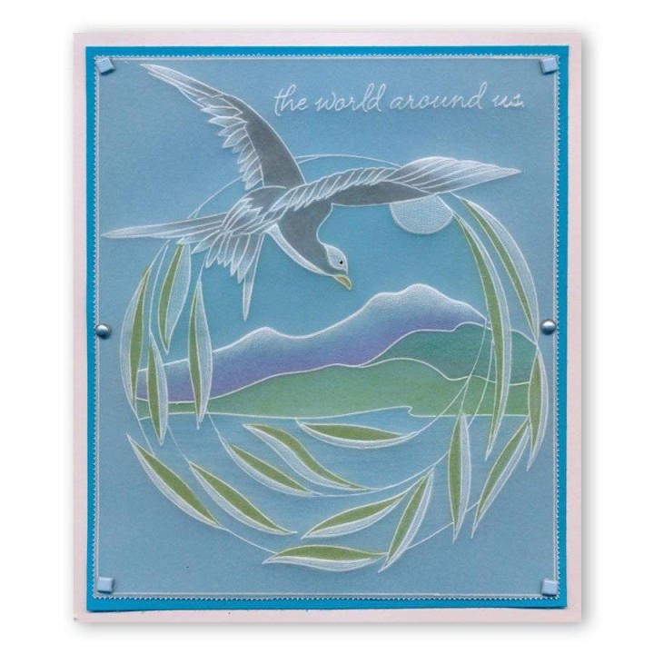 (GRO-FL-40570-03)Groovi Plate A5 Willowy Wreath