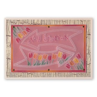 (GRO-WO-40566-09)Groovi Border Plate Christmas Word Chains