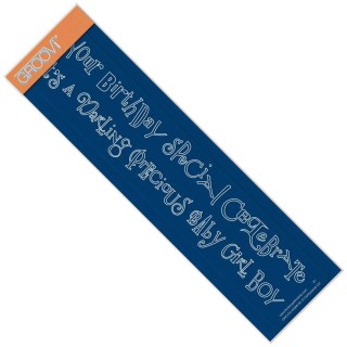 (GRO-WO-40568-09)Groovi Border Plate Birthday & Darling Word Chains