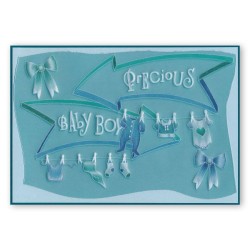 (GRO-WO-40568-09)Groovi Border Plate Birthday & Darling Word Chains