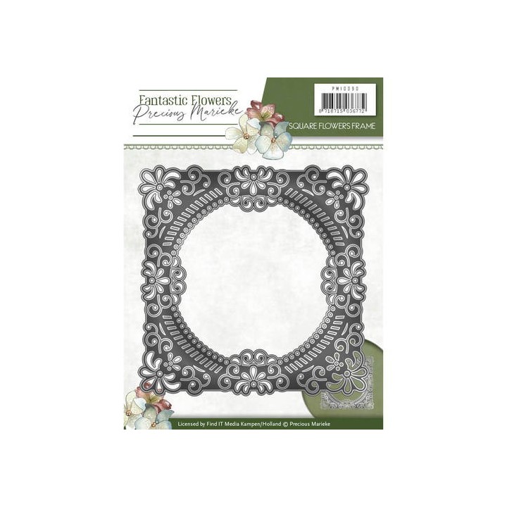 (PM10090)Die - Precious Marieke - Fantastic Flowers - Square Flowers frame