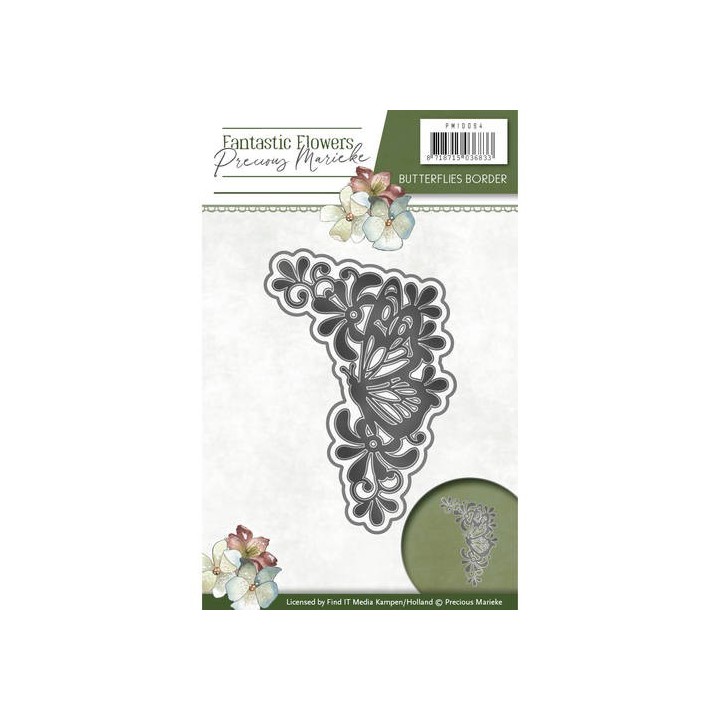 (PM10094)Die - Precious Marieke - Fantastic Flowers - Butterflies border