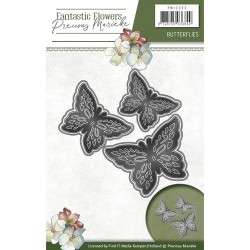(PM10095)Die - Precious Marieke - Fantastic Flowers - Butterflies
