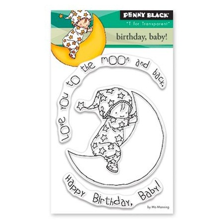 (30-411)Penny Black mini Stamp clear Birthday, Baby!