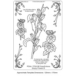 (TP3418E)PCA® EasyEmboss EasyEmboss Simply Flowers 8