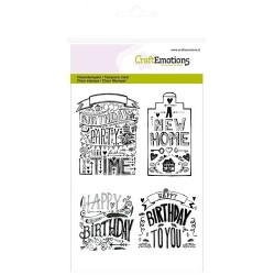 (1259)CraftEmotions clearstamps A6 -new home handlettering (Eng)