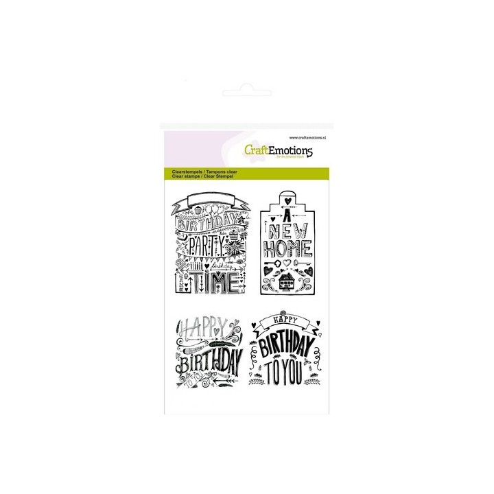 (1259)CraftEmotions clearstamps A6 -new home handlettering (Eng)