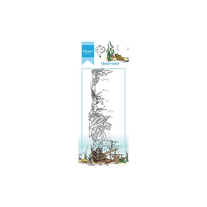 (HT1620)Clear Stamp Hetty's border – Underwater