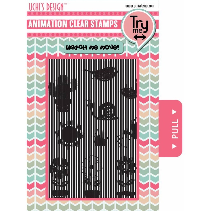(AS5)Uchi's Design Animation Clear Stamp Growing Garden