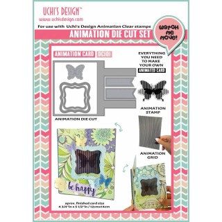 (DC101)Uchi's Design Animation Die-Cut Set Animation Card
