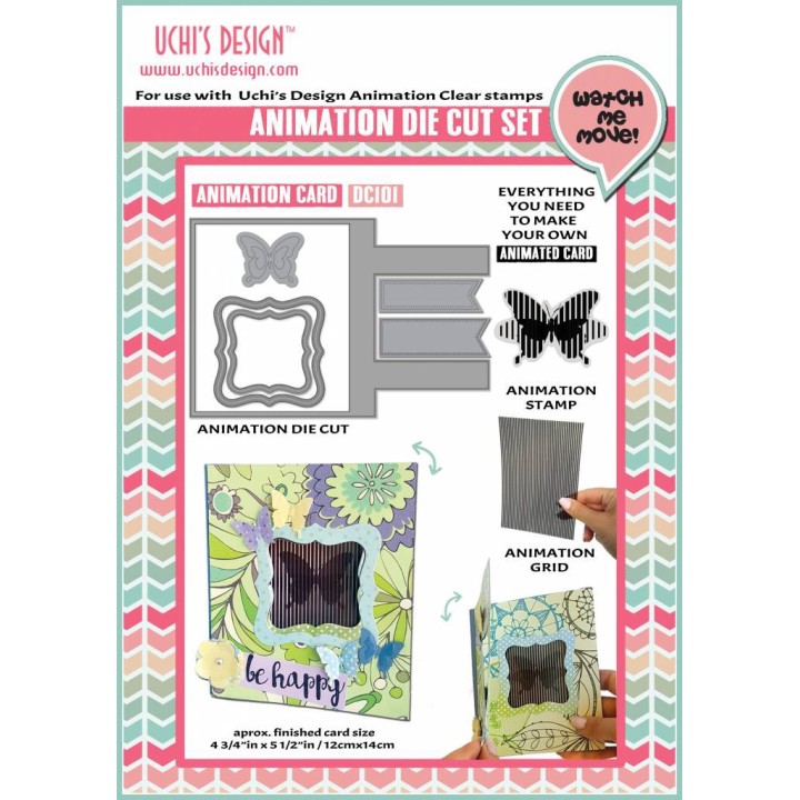 (DC101)Uchi's Design Animation Die-Cut Set Animation Card