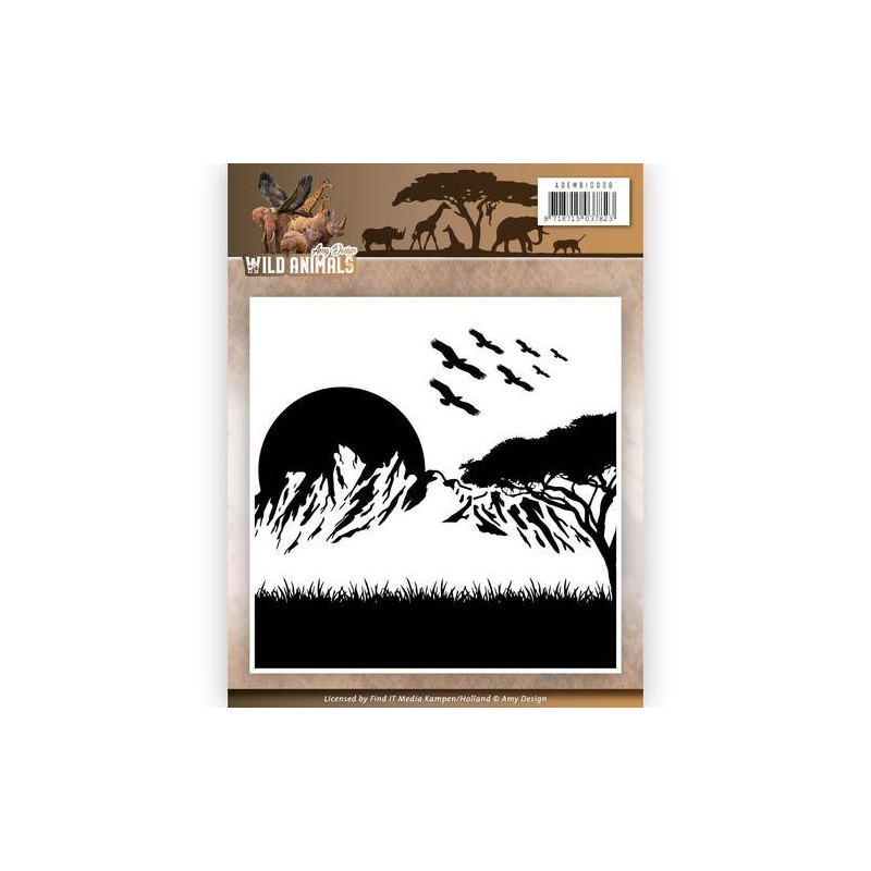 (ADEMB10006)Embossing Folder - Amy Design - Wild Animals (ADEMB10006)Embossing Folder - Amy Design - Wild Animals