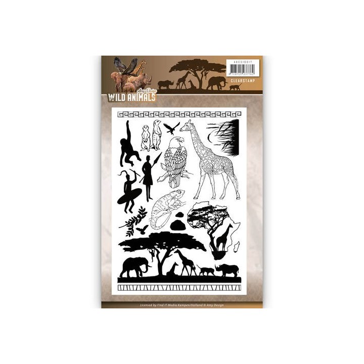 (ADCS10017)Clearstamp - Amy Design - Wild Animals