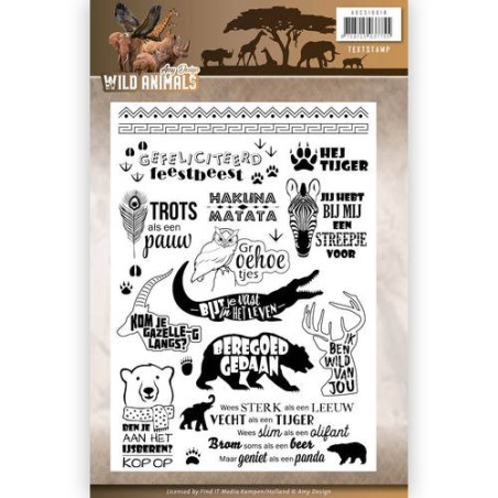 (ADCS10016)Clearstamp - Amy Design - Wild Animals - Tekst