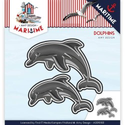 (ADD10102)Die - Amy Design - Maritime - Dolphins
