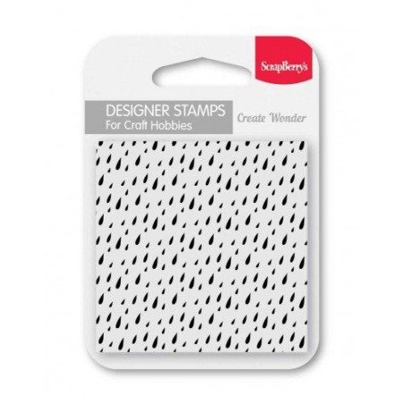 (SCB4907102)ScrapBerry's Background Stamp - Raindrops
