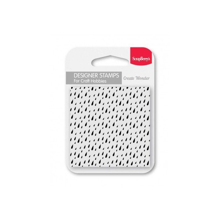 (SCB4907102)ScrapBerry's Background Stamp - Raindrops