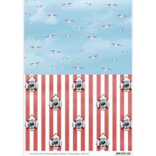 (BGS10031)Backgroundsheets - Amy Design - Maritime (10F)