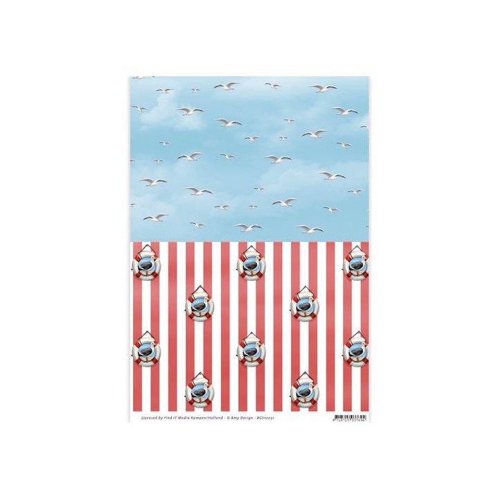 (BGS10031)Backgroundsheets - Amy Design - Maritime (10F)