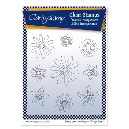 (STA-AN-10515-A5)Claritystamp Tina's  Flowers 1Clear Stamps