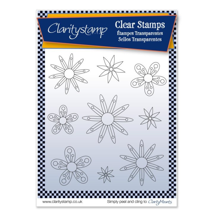 STA-AN-10516-A5)Claritystamp Tina's  Flowers 2 Clear Stamps