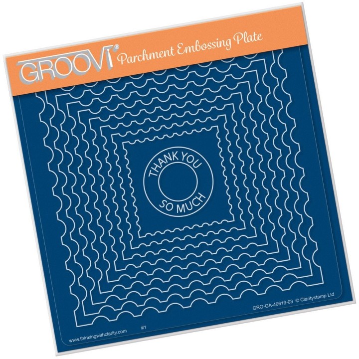 (GRO-GA-40619-03)Groovi Plate A5 NESTED POSTAGE STAMPS