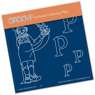 (GRO-WO-40483-01)Groovi® Baby plate A6 NURSERY RHYME 'P'
