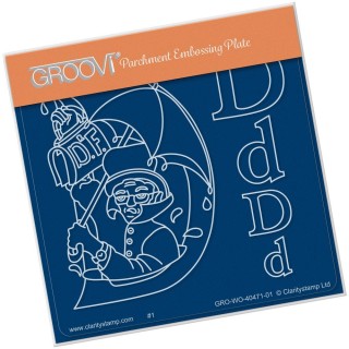 (GRO-WO-40471-01)Groovi® Baby plate A6 NURSERY RHYME 'D'