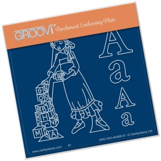 (GRO-WO-40468-01)Groovi® Baby plate A6 NURSERY RHYME 'A'