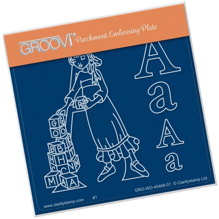 (GRO-WO-40468-01)Groovi® Baby plate A6 NURSERY RHYME 'A'